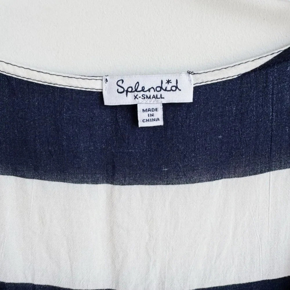 SPLENDID | Lightweight Navy Striped Tank | XS - Picture 5 of 5